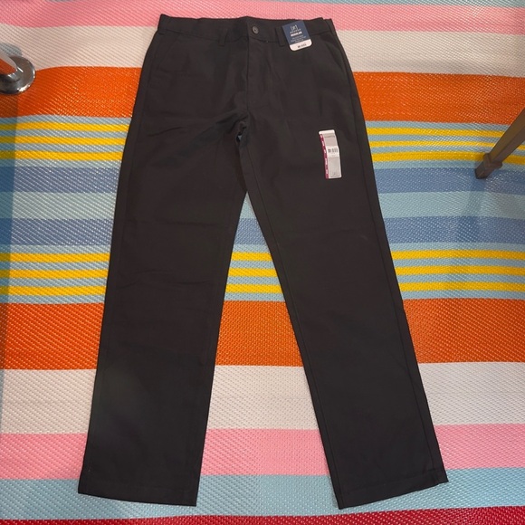 George Black Straight Leg Classic Khaki Pants Men’s Size 32 x 32 - Picture 1 of 4